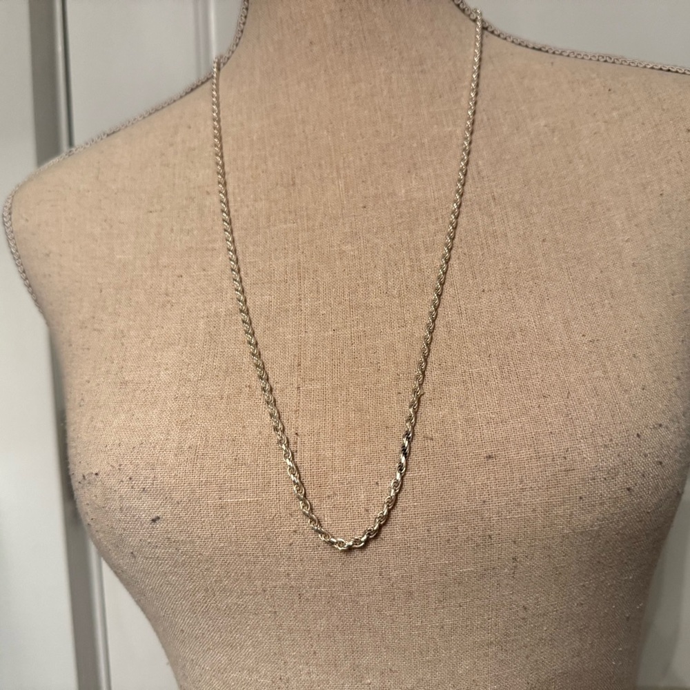 PR ITALY NECKLACE STERLING SILVER 925 ROPE CHAIN 29” 25.7g